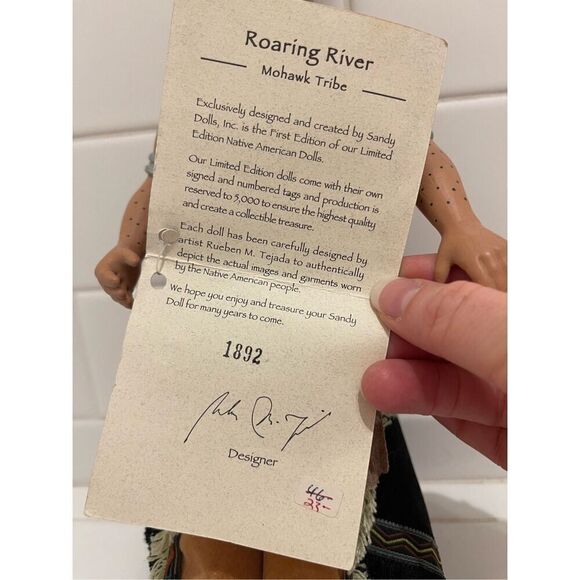 Indigenous/Native American Sandy Doll Roaring River - Picture 4 of 5